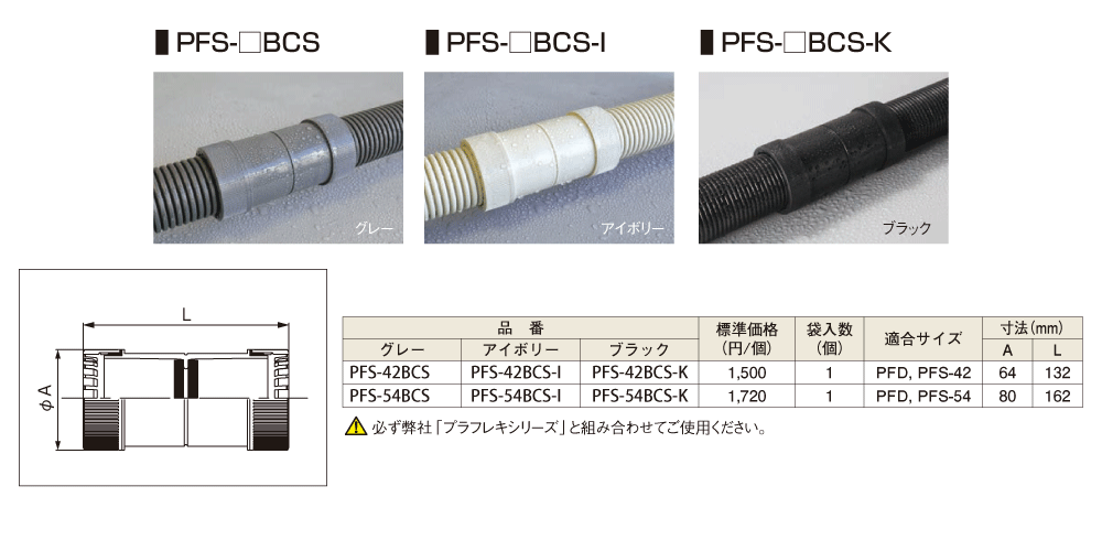 【古河電工】PF管 防水カップリング 【54】アイボリー