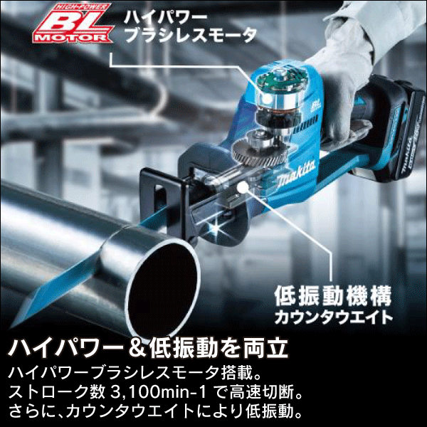 充電式レシプロソー（18V バッテリー・充電器付）