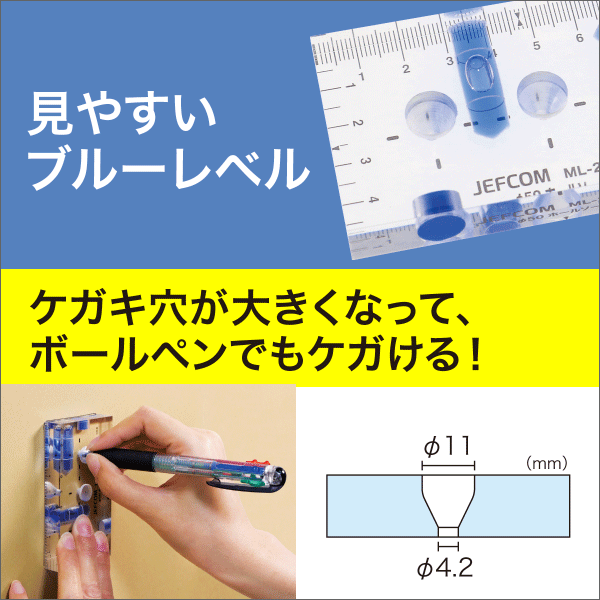 【ジェフコム DENSAN】ブルーレベル（φ50ホールソー用） ML-2MT-BL