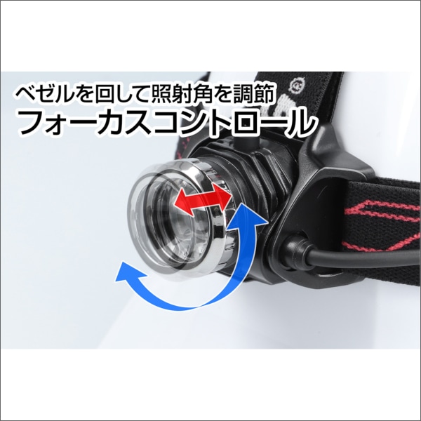 【GENTOS】Gシリーズ ヘッドライト（USB Type-C充電式）明るさ50～550ルーメン GH-201RG