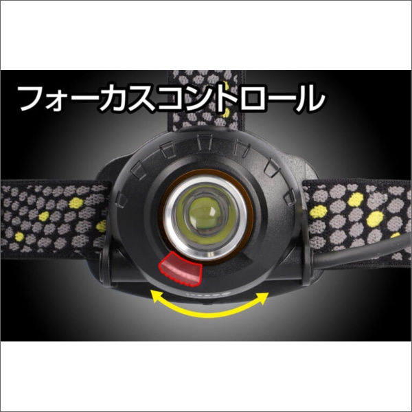 【GENTOS】HEAD WARS LEDヘッドライト（USB Type-C充電式）明るさ40～800ルーメン（ボックスパッケージタイプ） HLP-2504