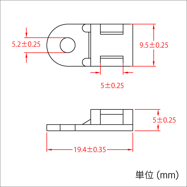 結束バンドアンカーマウント (結束バンド固定具)  100個入  白 適合ビスM5