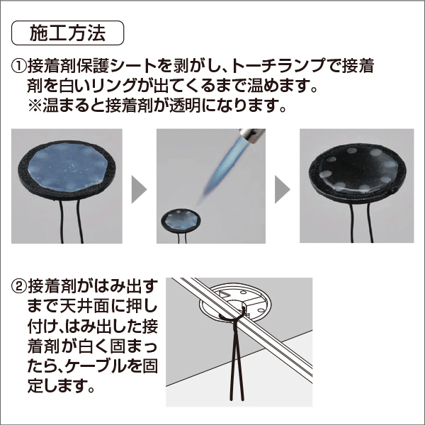 【日動電工】パイピタ19 接着剤付き（バインド黒） PP19B-HM