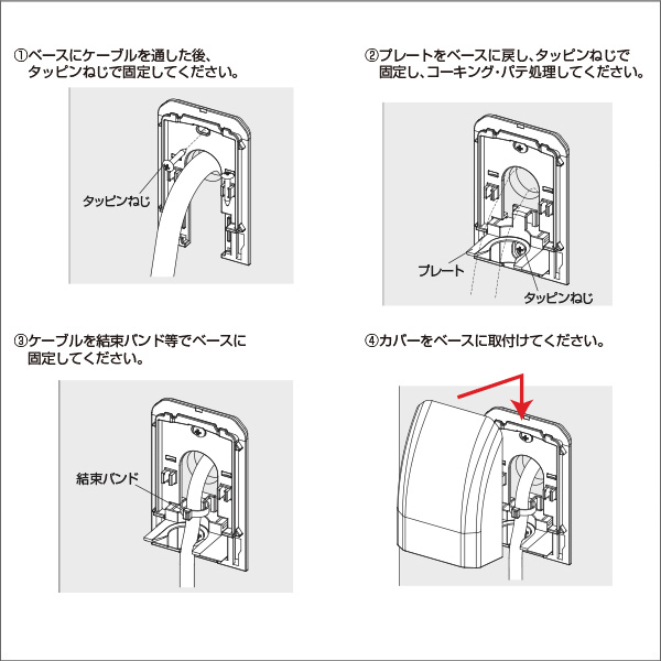 【日動電工】引込カバー 小型（アイボリー） HGC-SJ