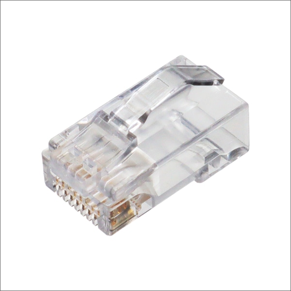 超簡単施工! 【AWG24 UTP Cat.6Aケーブル専用】への字ラッチ クイックコネクタ RJ-45  一袋100個入