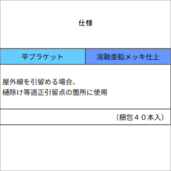 【エヌビー】平ブラケット HDZ35