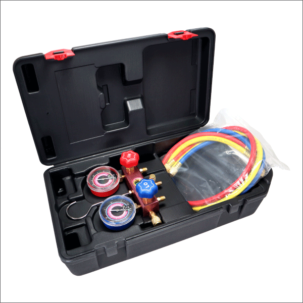 R410A・R32兼用マニホールドキット（ホース+アダプター付）