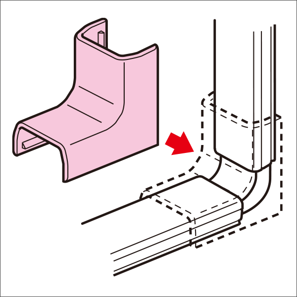 【未来工業】入ズミ（Eモール付属品）1号（カベ白） EMI-1W