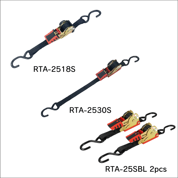 【SK11】ラチェット式荷締機自動巻（全長1.8m） RTA-2518S