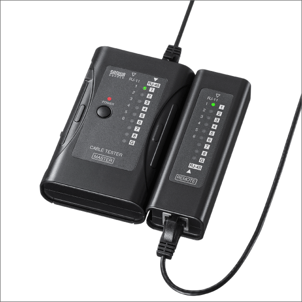 【サンワサプライ】LANケーブルテスター（親機・子機分離タイプ） LAN-TST6