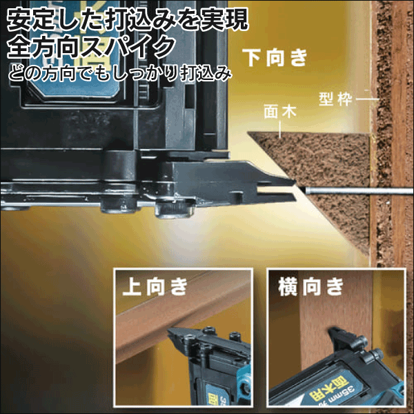 【マキタ】充電式面木釘打（18V バッテリー・充電器付） FN350DRG