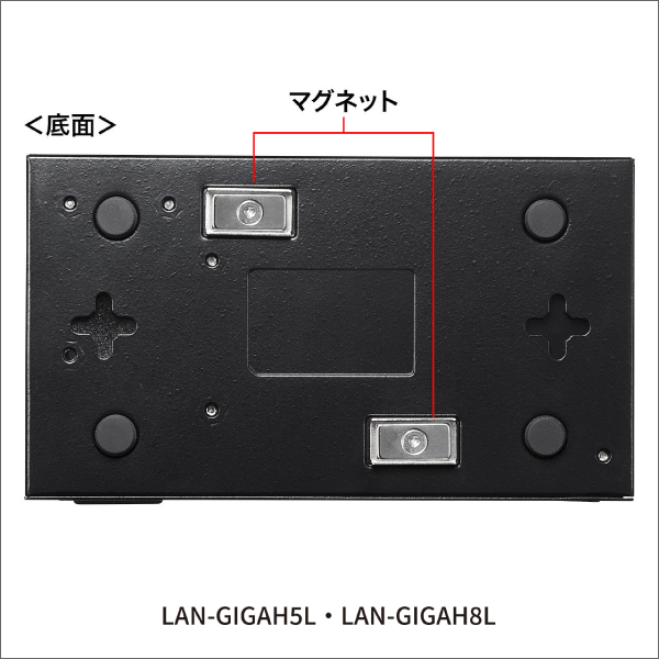 【サンワサプライ】Giga対応スイッチングハブ（5ポート、ループ検知機能付き） LAN-GIGAH5L