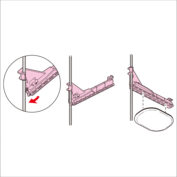 【未来工業】水平垂直固定台座（適応ボルトW3／8）（ミルキーホワイト） SGT-250HV
