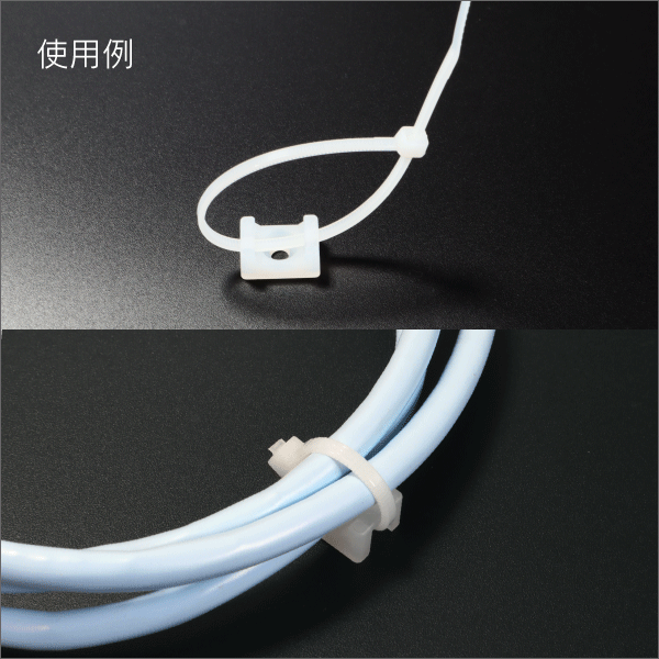 結束バンドマウント (結束バンド固定具)　100個入  白 適合ビスM3