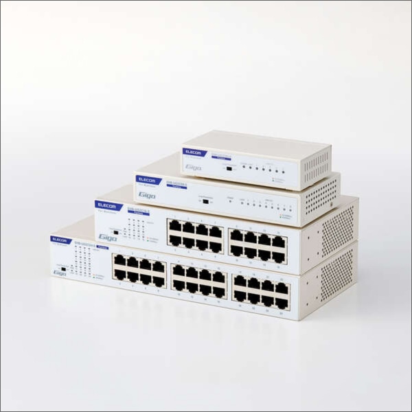 【エレコム】レイヤー2 Giga対応5ポート アンマネージスイッチ EHB-UG2C05-S