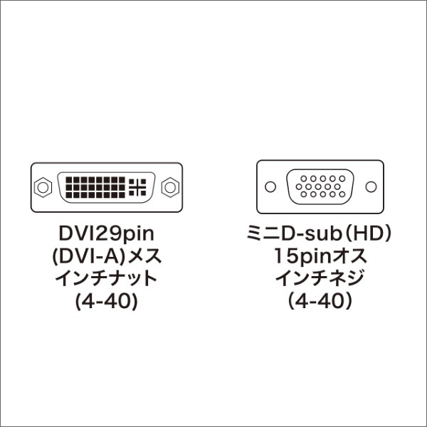 【サンワサプライ】DVIアダプタ（DVI－VGA） AD-DV01K2