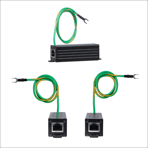 LANケーブル用 サージプロテクター　PoE、PoE+対応