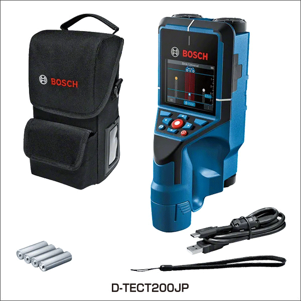 【BOSCH】コンクリート探知機（単3アルカリ乾電池、アダプター、化粧箱付） D-TECT200JP