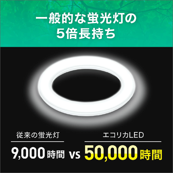 【エコリカ】丸形LEDランプ30形（昼光色相当） ECL-FCL30YD