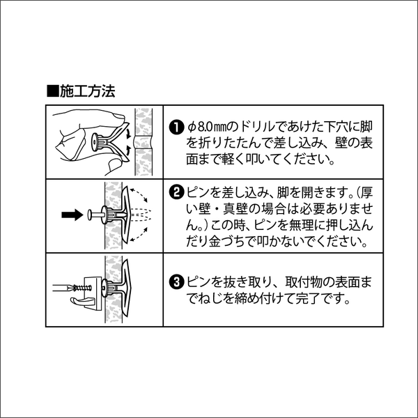 【若井産業】トグラーバリューパック（中空壁用）50本入り（適応板厚3～6mm） TA TGTA