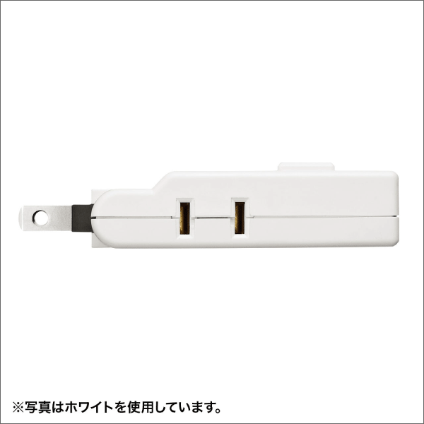 【サンワサプライ】スイングミニタップ（2P・4個口・ブラック） TAP-AC10BK