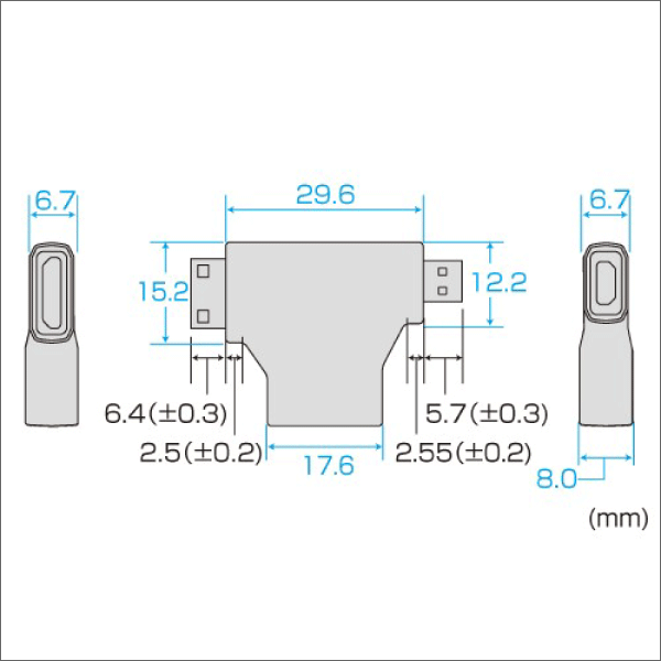 【サンワサプライ】HDMI変換アダプタ ミニ＆マイクロHDMI AD-HD11MMC