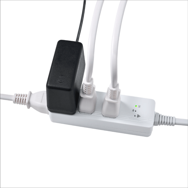 【ELPA（朝日電器）】コード付きアラームタップ4個口（1m） WB-A41(W)