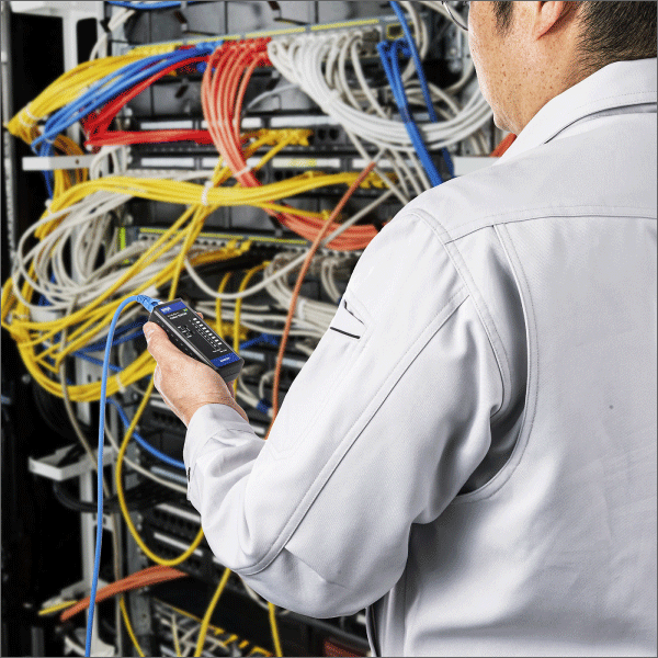 【サンワサプライ】LANケーブルテスター（導通検査表示速度2段階）小型サイズ（親機・子機分離タイプ） LAN-TST7