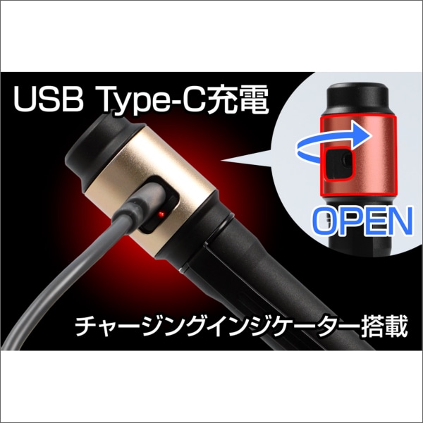 【GENTOS】REXEEDシリーズ スタイリッシュフラッシュライト（USB Type-C充電式）明るさ10～220ルーメン RX-314R