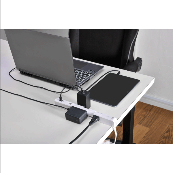 【ELPA（朝日電器）】PD対応 USB スリム回転タップ（ホワイト） WB-SL4222SUC(W)