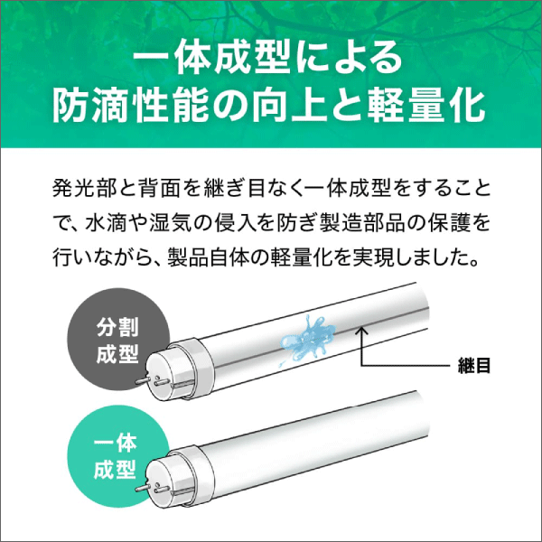 【エコリカ】直管形LEDランプ 工事不要 グロースタータ式（FL蛍光灯専用）10形（昼光色相当） ECL-LG10YD