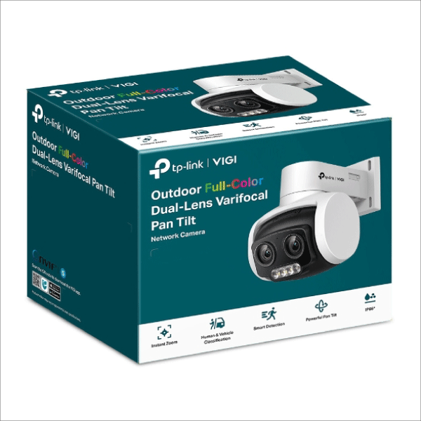 【TP-LINK】VIGI 4MP屋外用フルカラーデュアルレンズ可変焦点パンチルトネットワークカメラ VIGI C540V