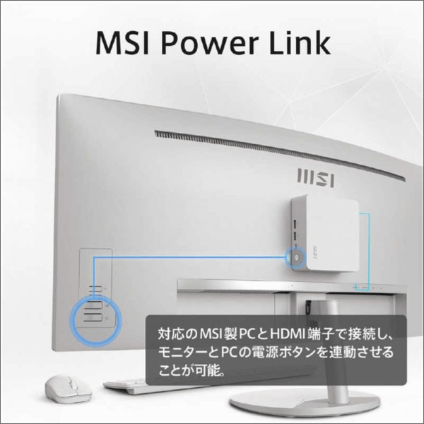 【MSI】PROシリーズ PCモニター（ホワイト）34型 UWQHD（3440×1440）曲面型（120Hz） PRO MP341CQW E12