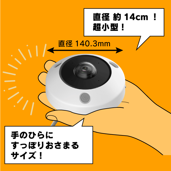 AI搭載 6MP 全方位フィッシュアイカメラ 1.16mmレンズ PoE給電 μSDスロット内蔵　双方向通話 オーディオ入出力 アラーム入出力 IP67 IK10
