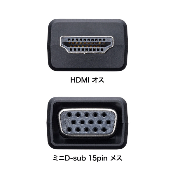 【サンワサプライ】HDMI－VGA変換アダプタ（オーディオ出力付き） AD-HD25VGA