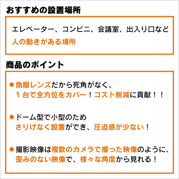 5MP 全方位フィッシュアイカメラ 1.05mm レンズ   PoE給電 μSDスロット&マイク内蔵 オーディオ入出力　アラーム入出力