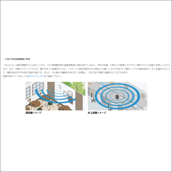 【YAMAHA（ヤマハ）】無線LANアクセスポイント（ホワイト） WLX222(W)