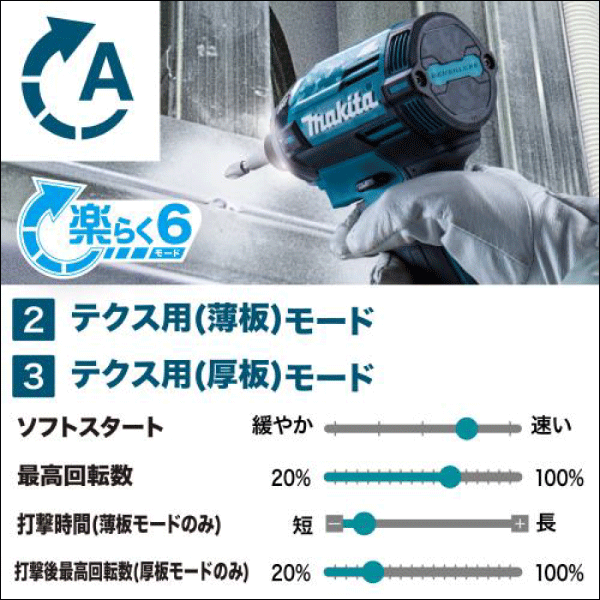 【マキタ】充電式インパクトドライバ（40Vmax バッテリー・充電器付）青 TD002GRDX