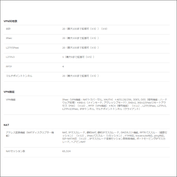 【YAMAHA（ヤマハ）】ギガアクセスVPNルーター RTX830