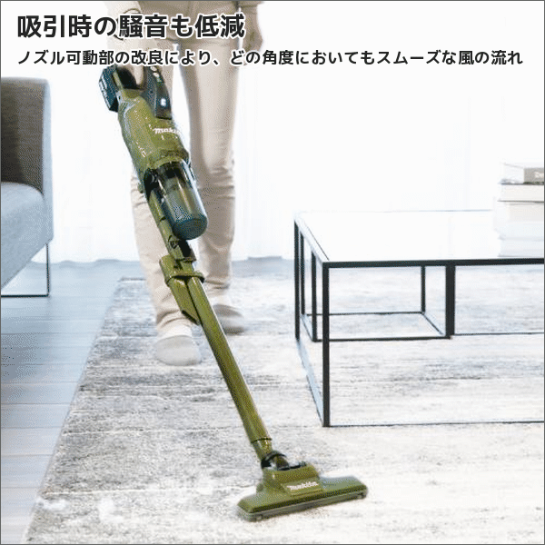 【マキタ】充電式クリーナ ブラシレス サイクロン一体式 ワンタッチスイッチ（18V バッテリー・充電器付） 白 CL286FDRFW