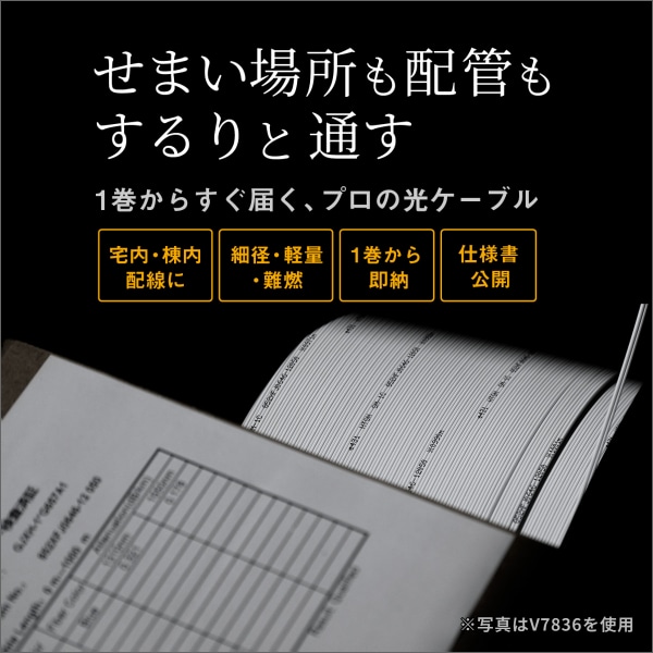 OM2 50/125μm 2心マルチモード 光ファイバインドアケーブル　500mドラム巻