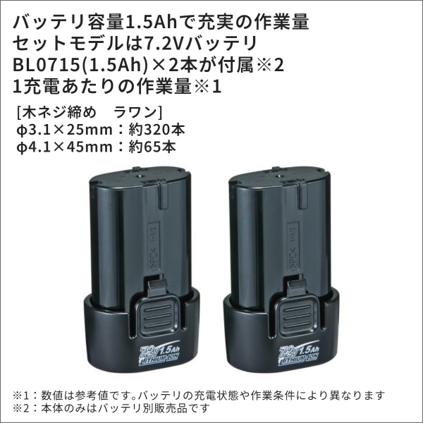 【マキタ】充電式ペンインパクトドライバ（7.2Vバッテリー、充電器付 青） TD023DSHX