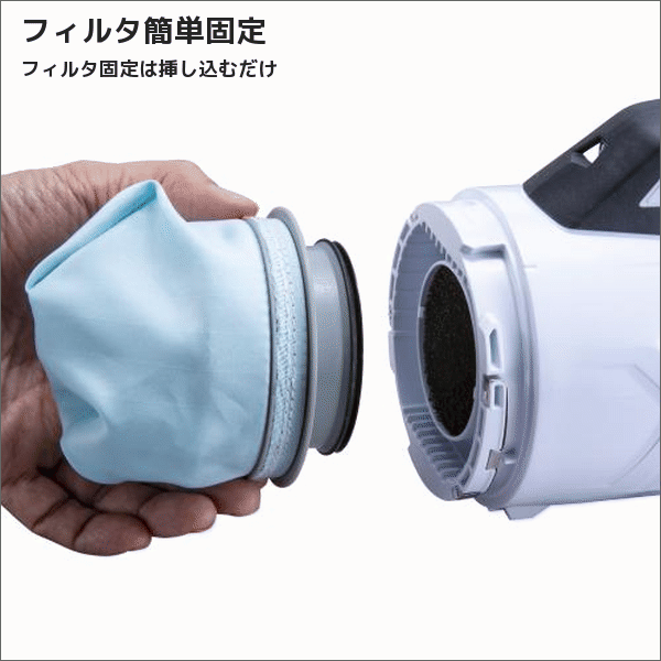 【マキタ】充電式クリーナ ブラシレス サイクロン一体式 ワンタッチスイッチ（18V バッテリー・充電器付） 白 CL286FDRFW