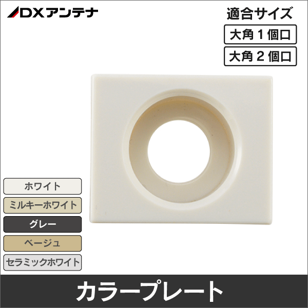 【DXアンテナ】 TPA600 大角1個口用 2個口用カラープレート(オプション品) ホワイト