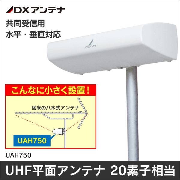 【DXアンテナ】 UHF平面アンテナ 共同受信用 20素子相当 UAH750