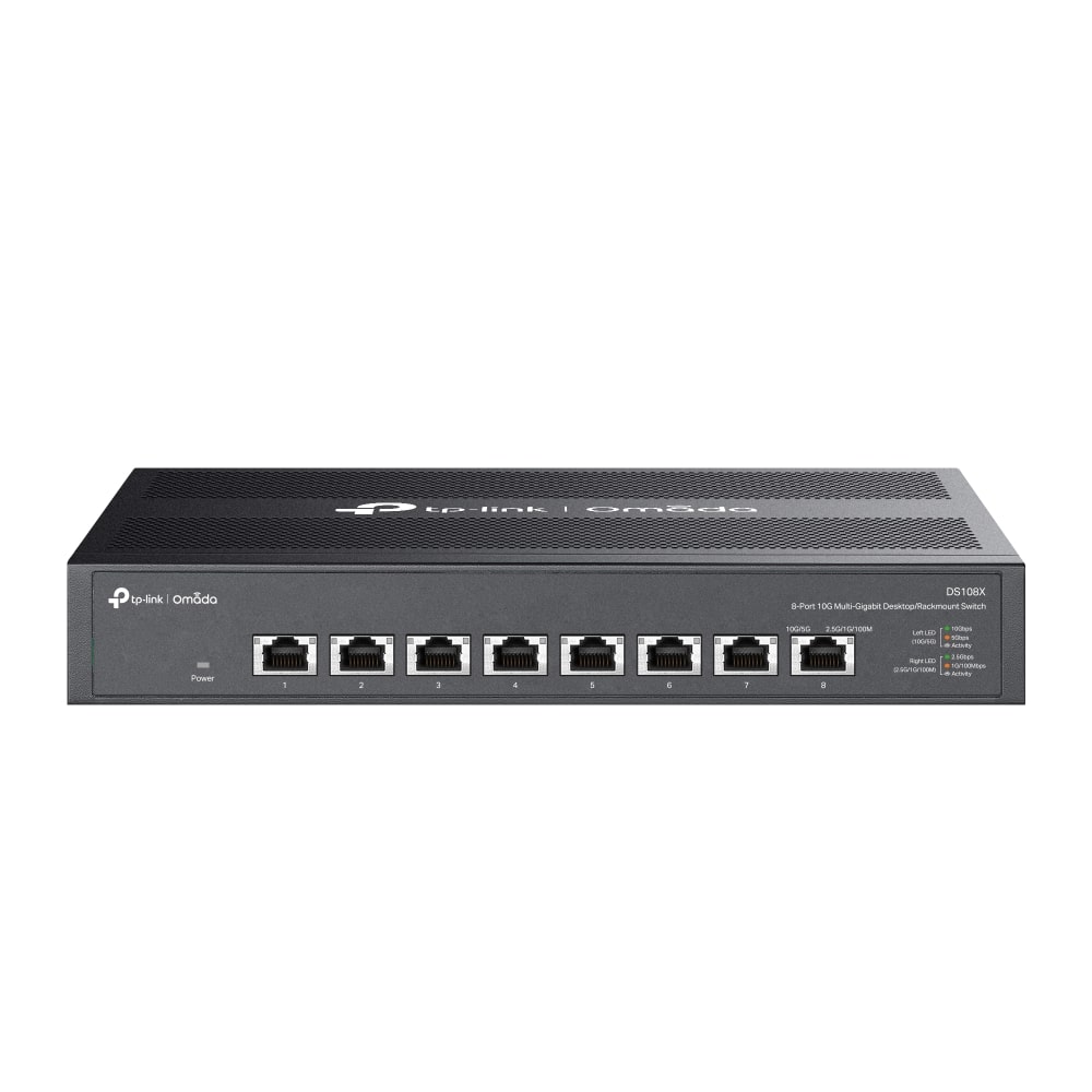 【TP-Link】Omada 10Gポート×8 アンマネージスイッチ（ラックマウント対応） DS108X