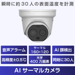 【在庫限り！数量限定セール】AIサーマルカメラ タレット型【6mm】HIKVISION
