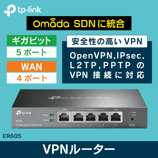 【TP-LINK】Omada ギガビット マルチWAN VPNルーター