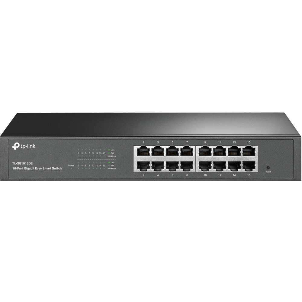 【TP-Link】ギガビットポート×16 イージースマートスイッチ（ラックマウント対応） TL-SG1016DE