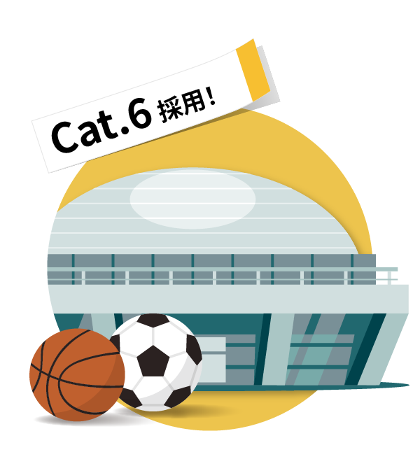 Cat.6 採用!